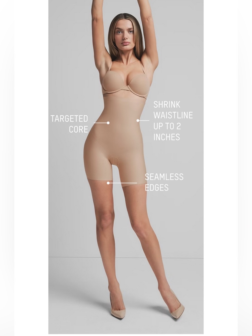 NWT Skims Body Core Sculpt High Waisted Short Clay Xs